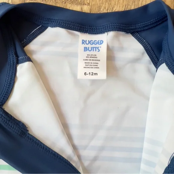 NWOT Rugged Butts Striped Rash Guard - Picture 4 of 4